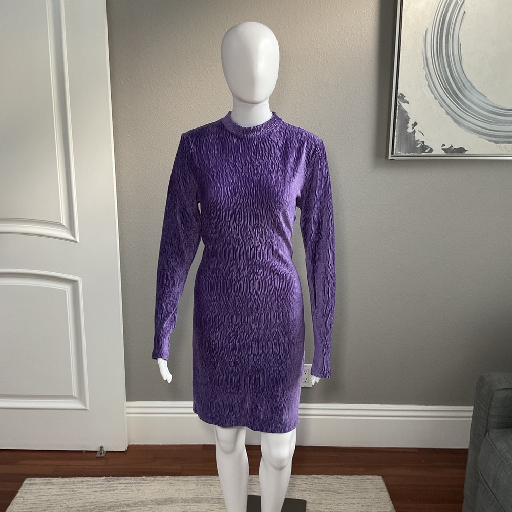 H&M Divided Purple Velour Dress